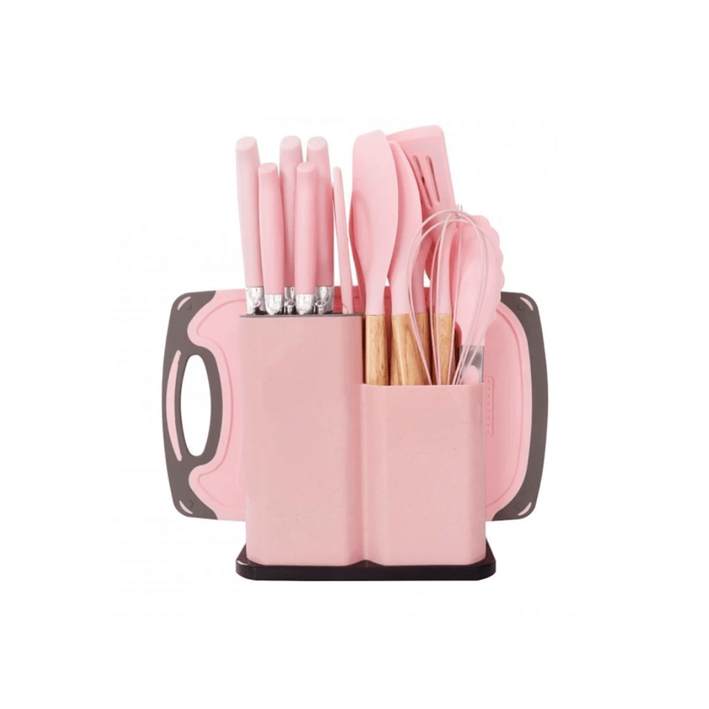 SET 19PCS UTENSILIOS DE COCINA SILICONA ANTIADHERENTE - MASTERCHEF
