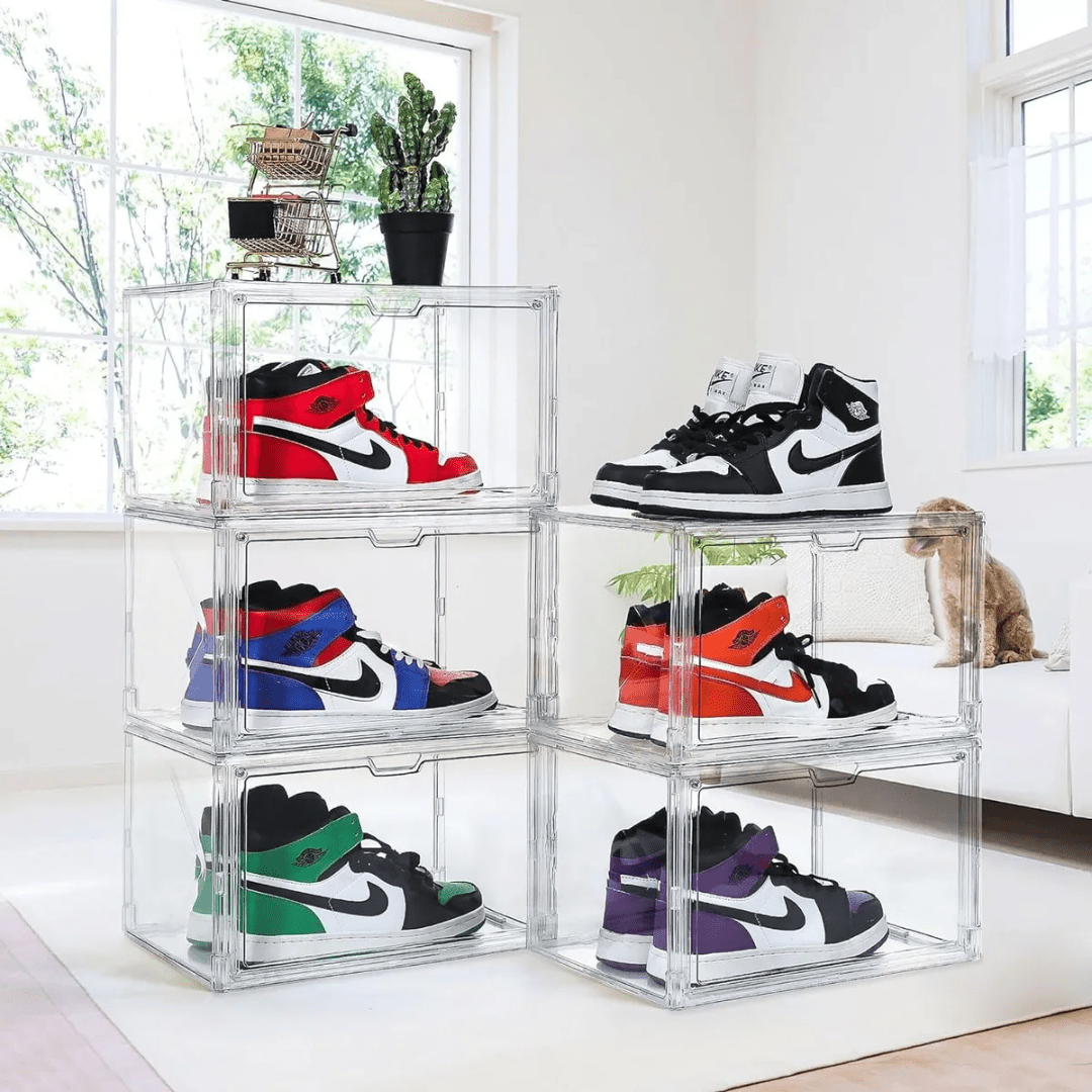 CAJA ACRÍLICA ORGANIZADORA ZAPATILLAS, CALZADO & ACCESORIOS TAPA MAGNETICA - IRONBOX