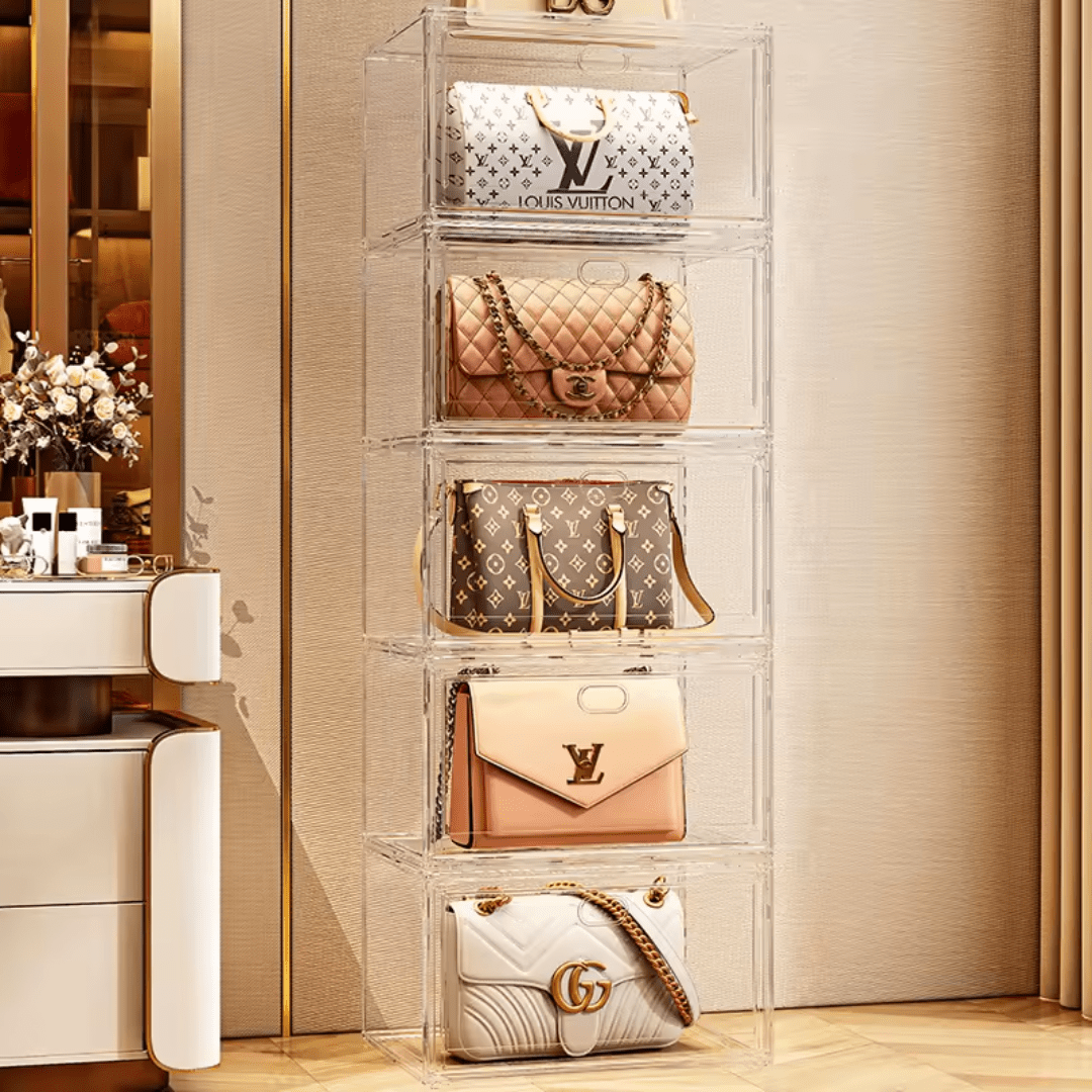 CAJA ACRÍLICA ORGANIZADORA ZAPATILLAS, CALZADO & ACCESORIOS TAPA MAGNETICA - IRONBOX