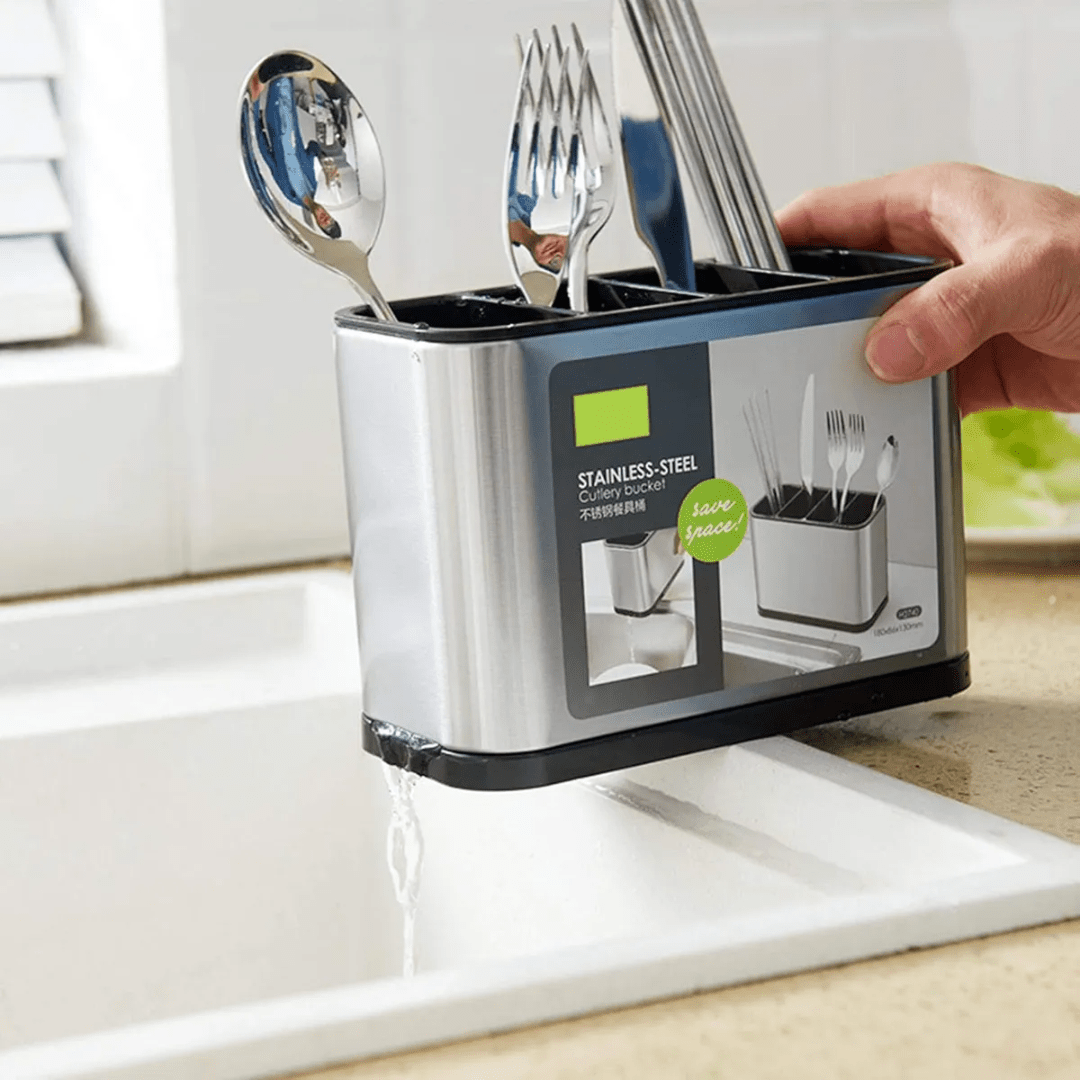 ESCURRIDOR DE CUBIERTOS UTENSILIOS DE COCINA ACERO INOXIDABLE
