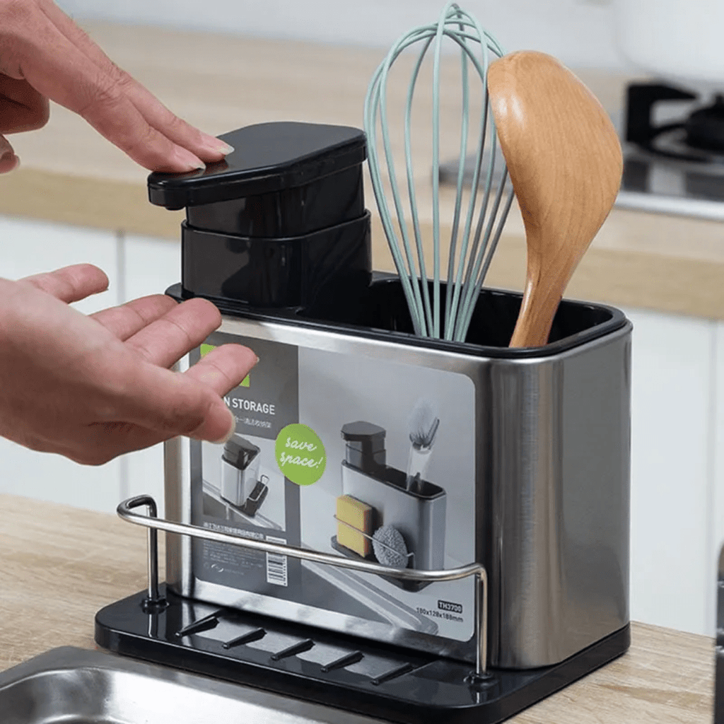 DISPENSADOR LAVALOZA ESCURRIDOR CUBIERTOS 2 EN 1 - CLEANSINK