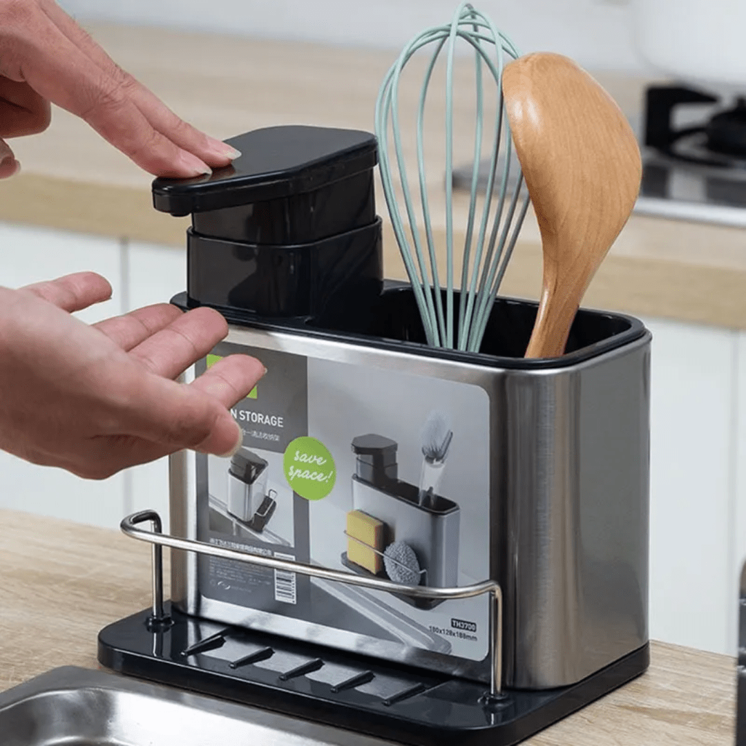DISPENSADOR LAVALOZA ESCURRIDOR CUBIERTOS 2 EN 1 - CLEANSINK