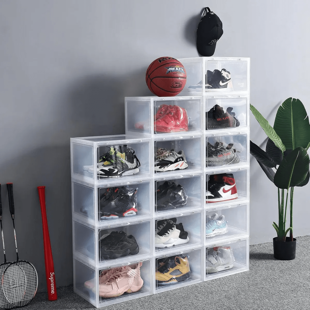 CAJA ACRÍLICA ORGANIZADORA ZAPATILLAS, CALZADO & ACCESORIOS TAPA MAGNETICA - IRONBOX