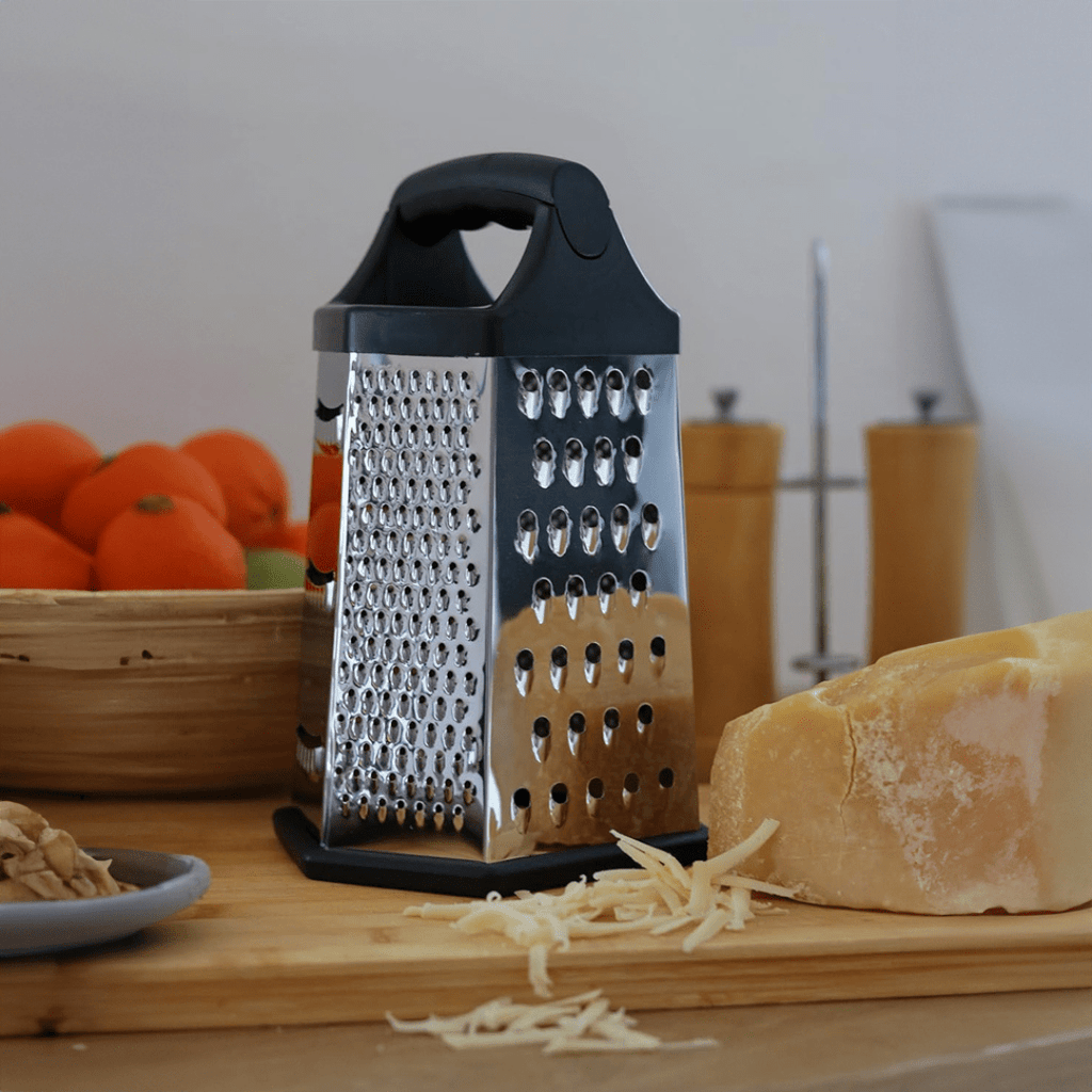 RALLADOR DE COCINA HEXAGONAL DE ACERO INOXIDABLE (6 CARAS) – MULTI GRATE