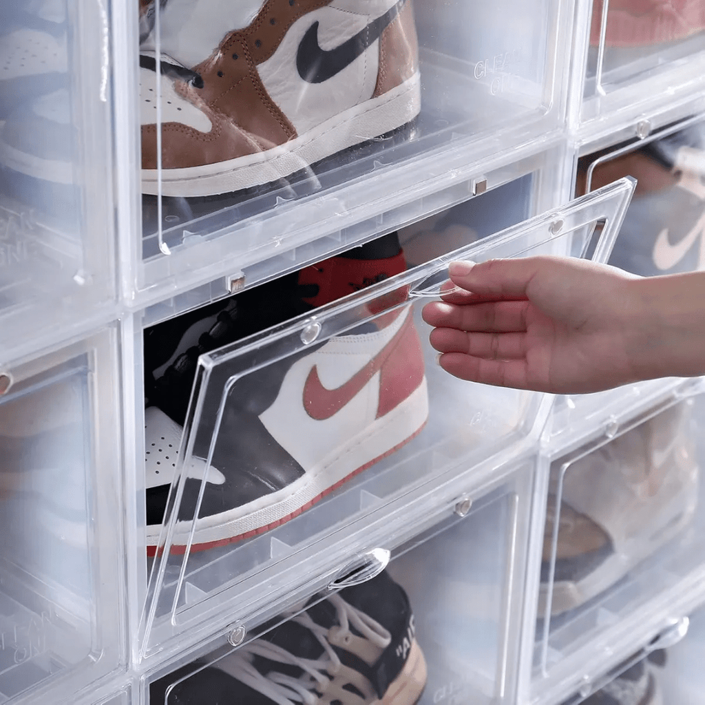 CAJA ACRÍLICA ORGANIZADORA ZAPATILLAS, CALZADO & ACCESORIOS TAPA MAGNETICA - IRONBOX