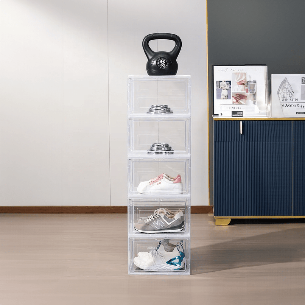 CAJA ACRÍLICA ORGANIZADORA ZAPATILLAS, CALZADO & ACCESORIOS TAPA MAGNETICA - IRONBOX