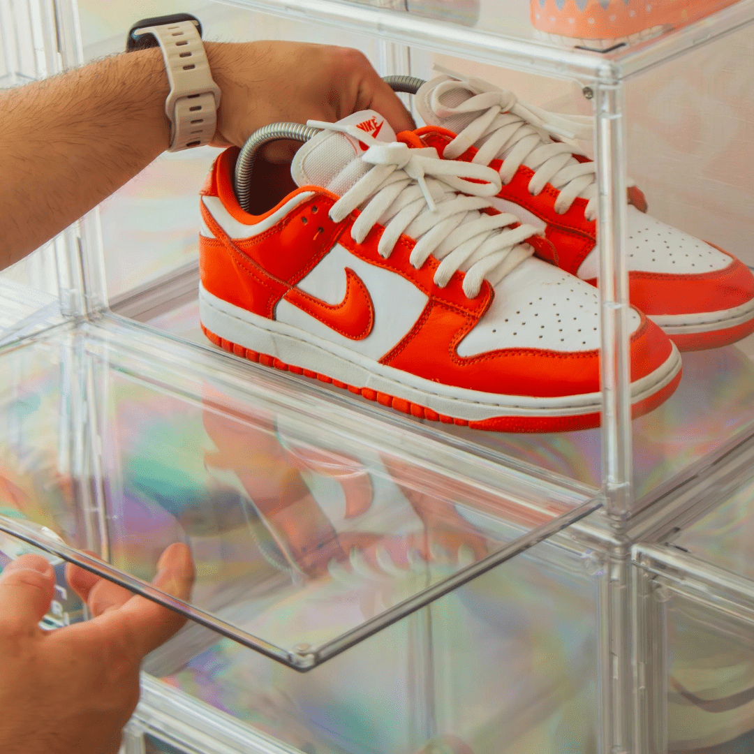 CAJA ACRÍLICA ORGANIZADORA ZAPATILLAS, CALZADO & ACCESORIOS TAPA MAGNETICA - IRONBOX