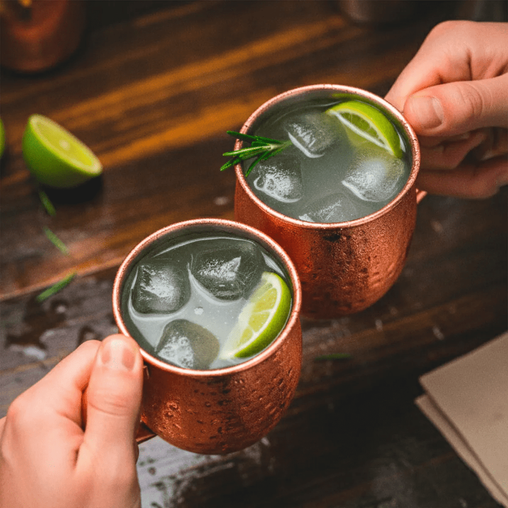 PACK 2 MUGS DE ACERO INOX VASOS BAR TRAGOS MOJITO 500ML - MOSCOW MULE