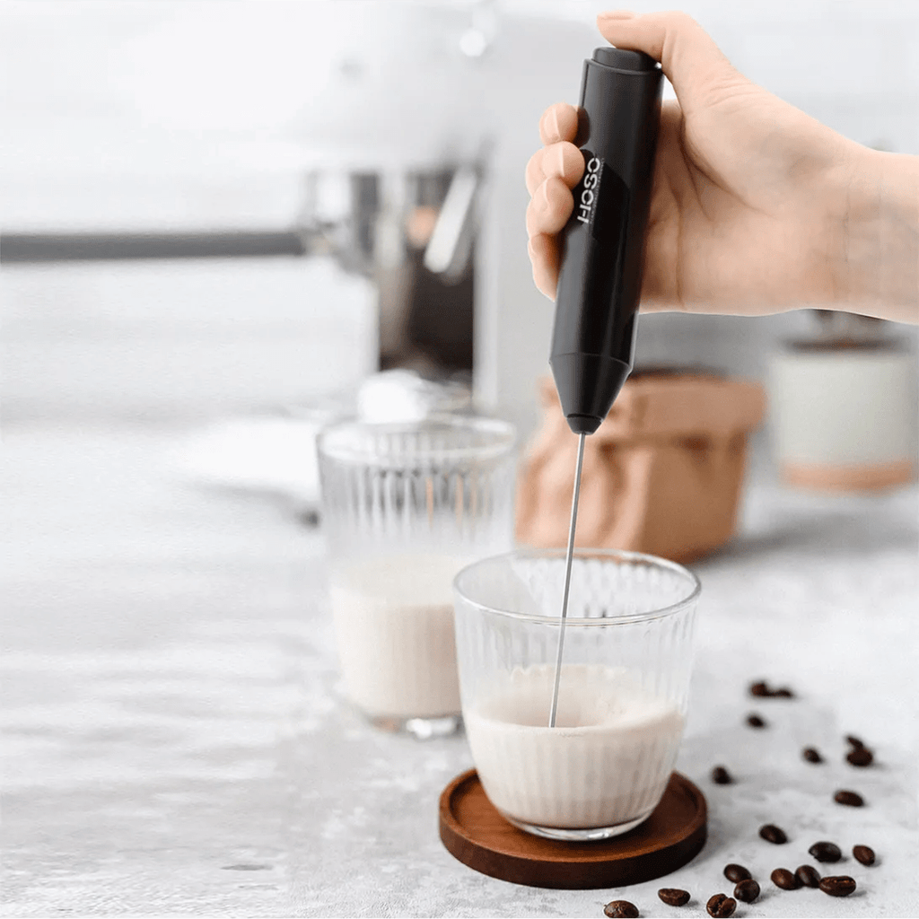MINI BATIDOR ESPUMADERO DE CAFÉ Y LECHE ELECTRICO CON SOPORTE - VOLTEX