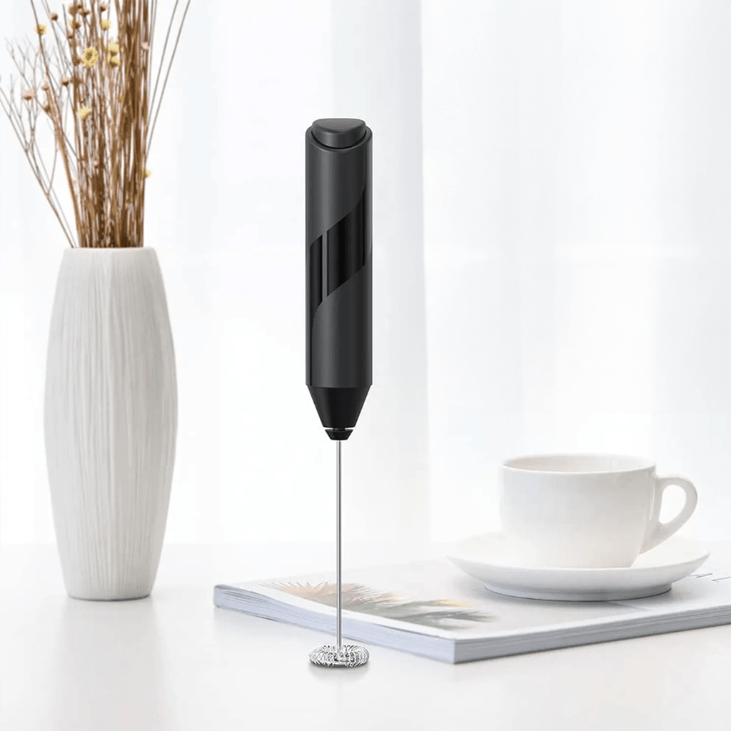 MINI BATIDOR ESPUMADERO DE CAFÉ Y LECHE ELECTRICO CON SOPORTE - VOLTEX