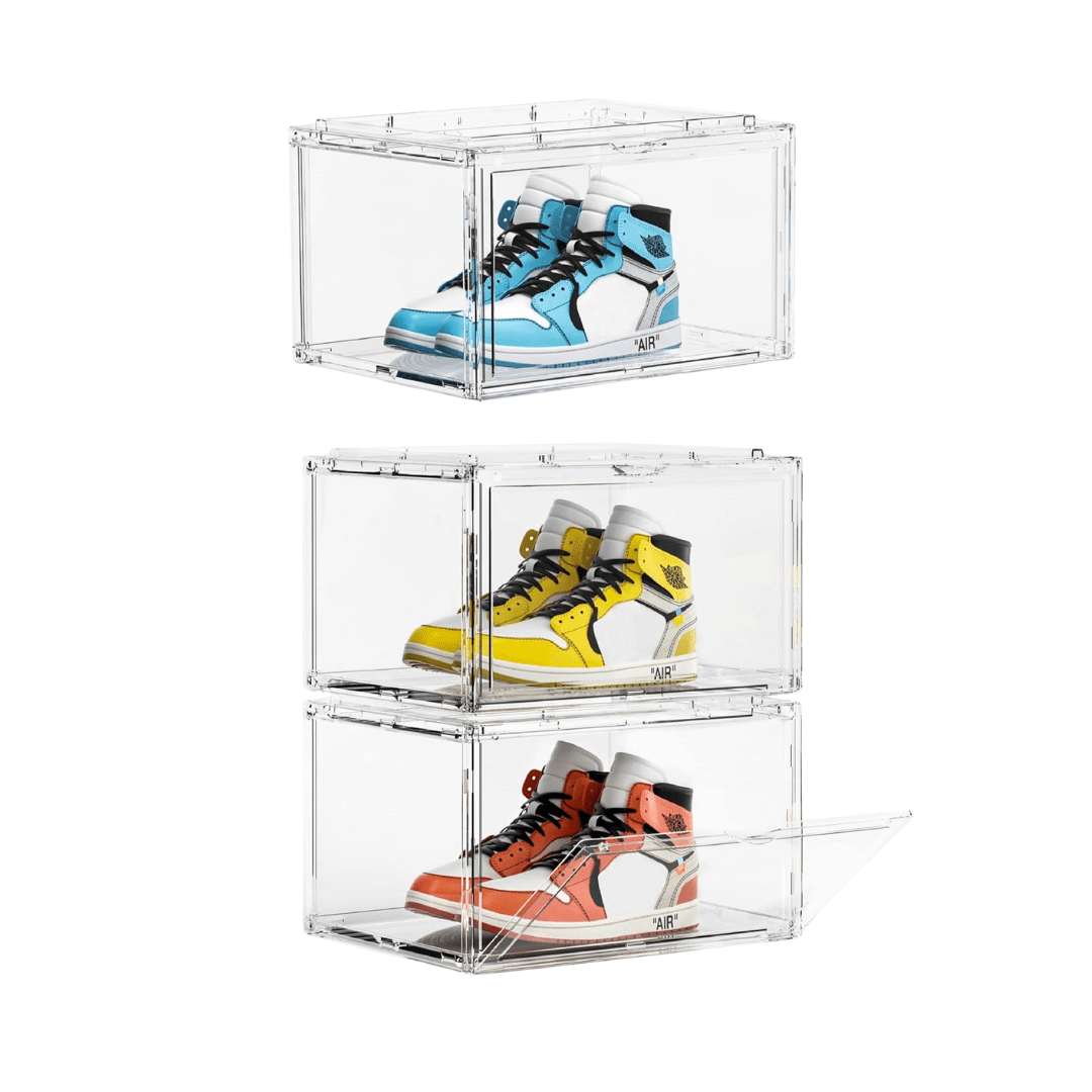PACK 3 CAJAS ACRÍLICAS ORGANIZADORAS ZAPATILLAS Y ACCESORIOS – IRONBOX