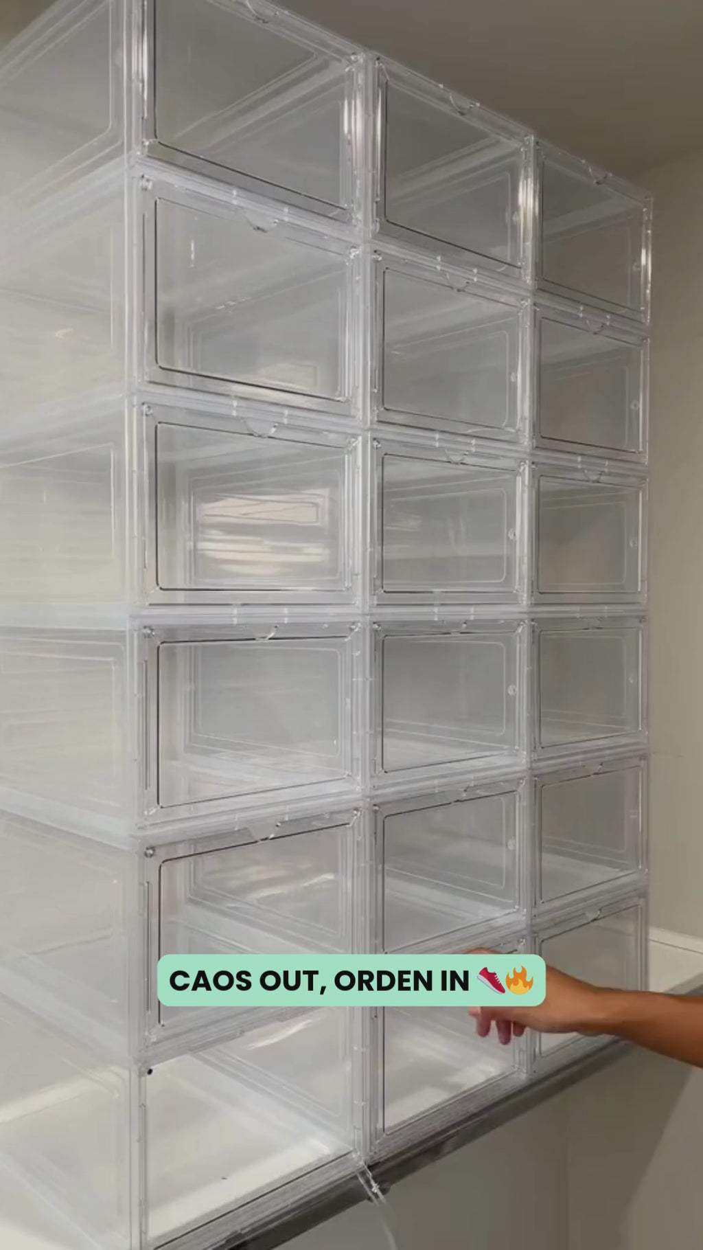 PACK 3 CAJAS ACRÍLICAS ORGANIZADORAS ZAPATILLAS Y ACCESORIOS – IRONBOX
